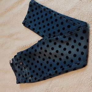 711 Skinny Levi's with velvet polka-dot